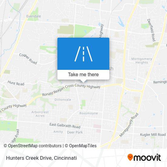Hunters Creek Drive map