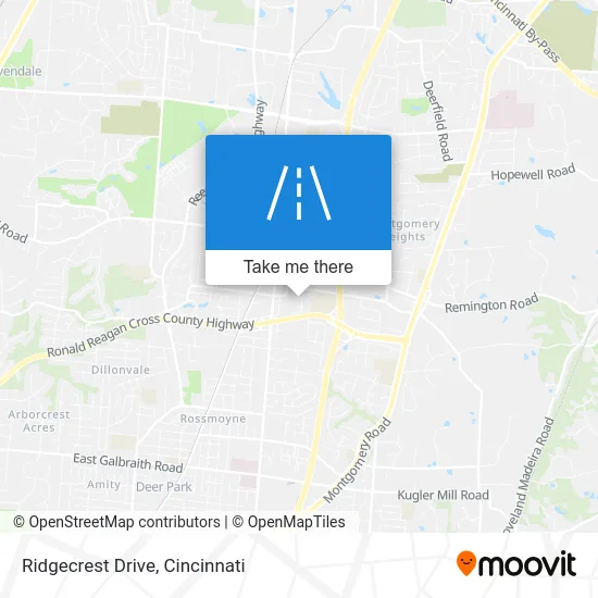 Ridgecrest Drive map