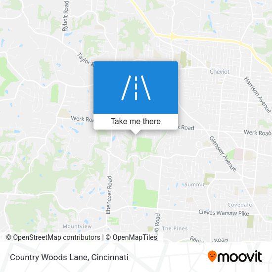 Country Woods Lane map