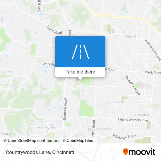 Countrywoods Lane map