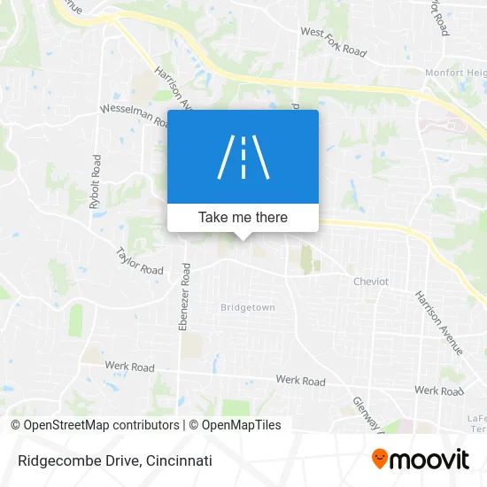 Ridgecombe Drive map
