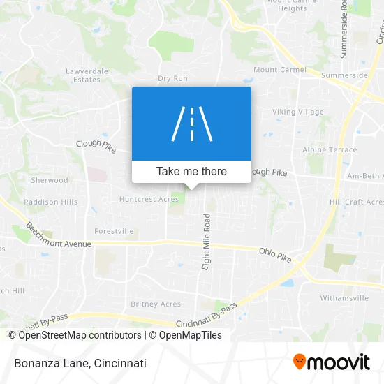 Bonanza Lane map