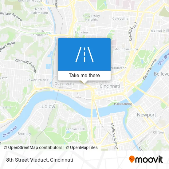 8th Street Viaduct map