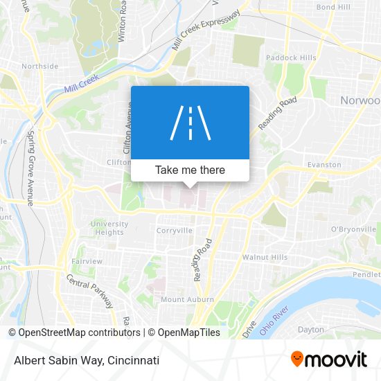 Albert Sabin Way map
