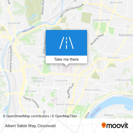 Albert Sabin Way map
