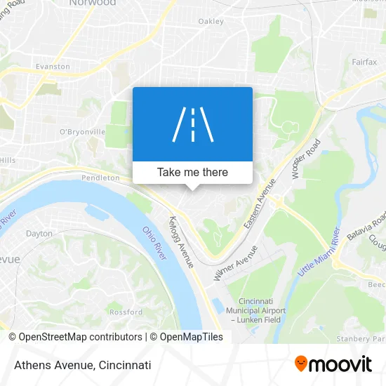 Athens Avenue map