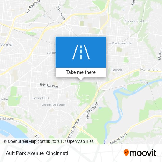 Ault Park Avenue map
