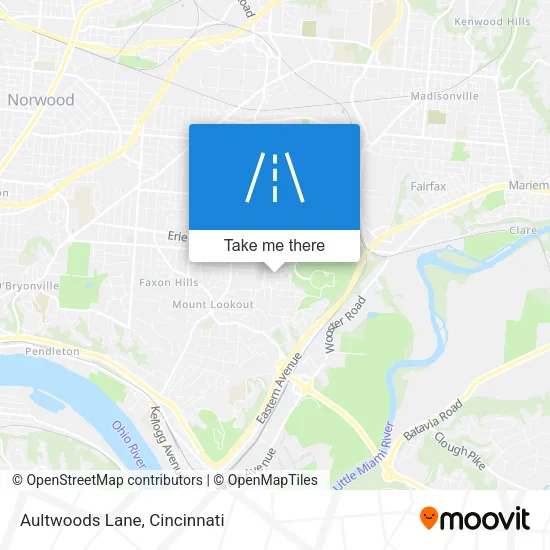 Aultwoods Lane map