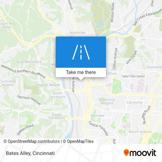 Bates Alley map