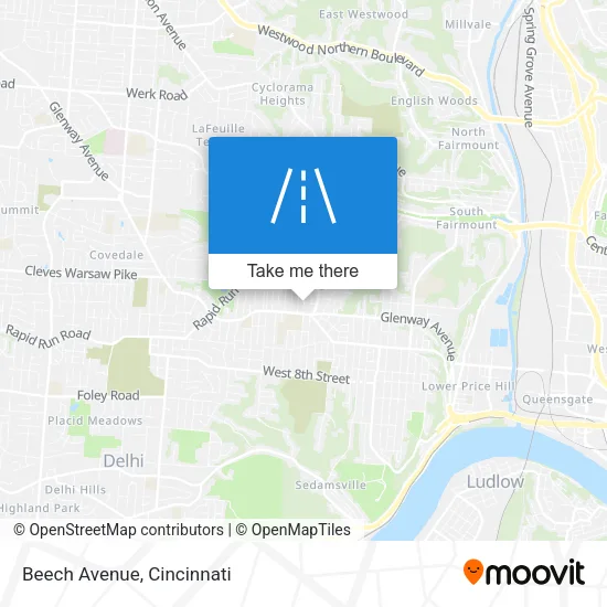 Beech Avenue map