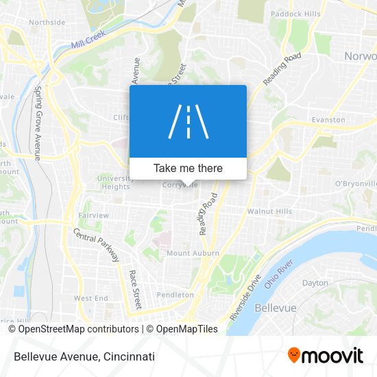 Mapa de Bellevue Avenue