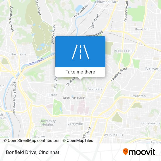 Bonfield Drive map