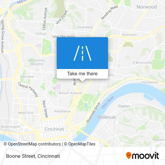 Boone Street map