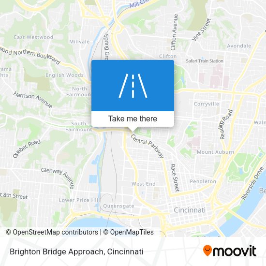 Mapa de Brighton Bridge Approach