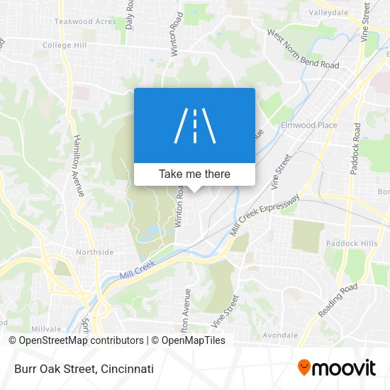 Burr Oak Street map