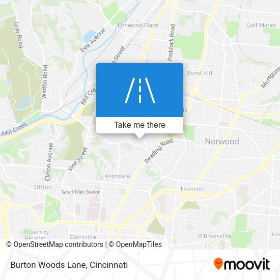 Burton Woods Lane map