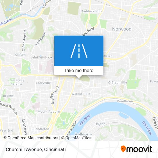 Churchill Avenue map
