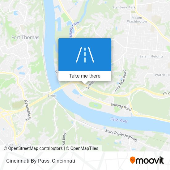 Cincinnati By-Pass map