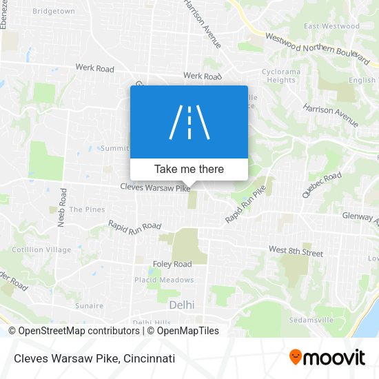 Cleves Warsaw Pike map