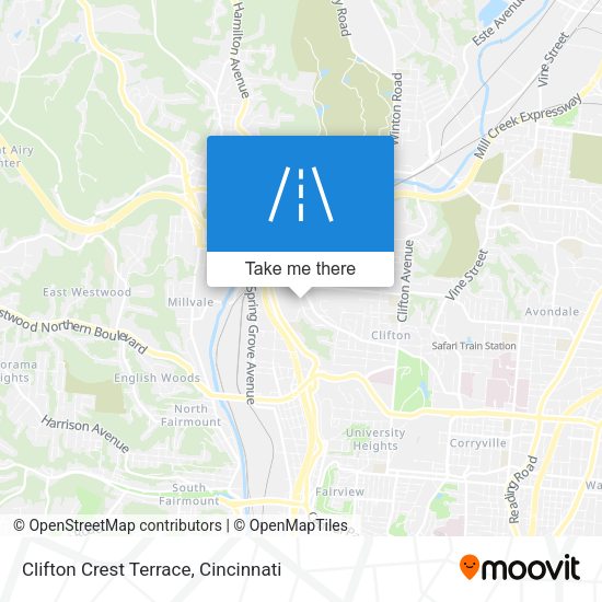 Clifton Crest Terrace map