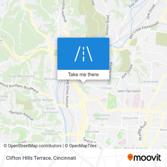 Clifton Hills Terrace map
