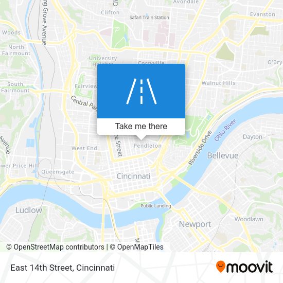 East 14th Street map