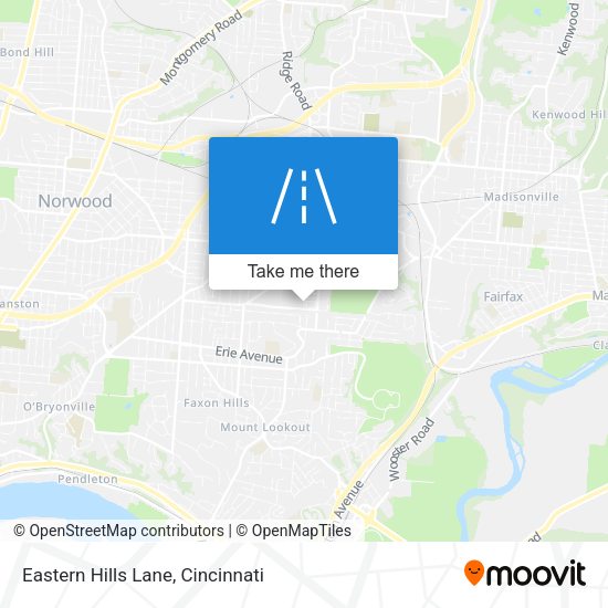 Eastern Hills Lane map