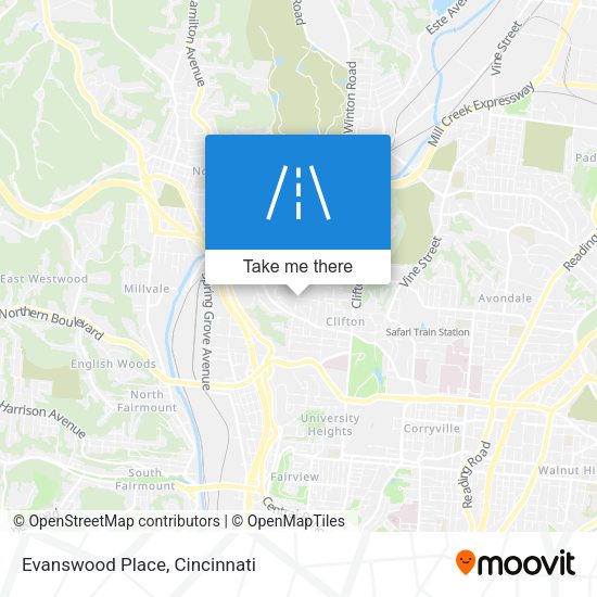 Mapa de Evanswood Place