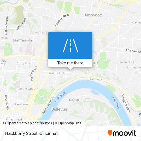 Hackberry Street map