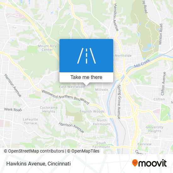 Mapa de Hawkins Avenue