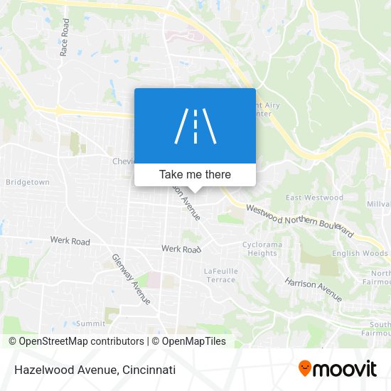 Mapa de Hazelwood Avenue