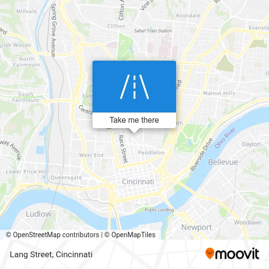Lang Street map