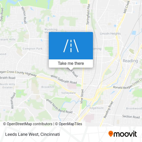 Mapa de Leeds Lane West