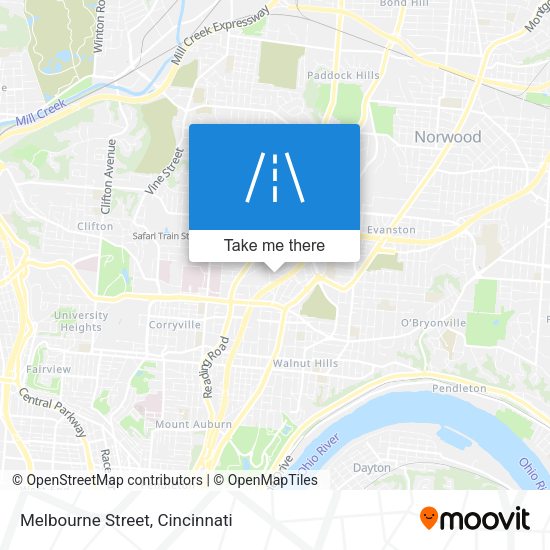 Melbourne Street map