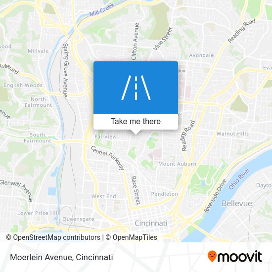 Mapa de Moerlein Avenue