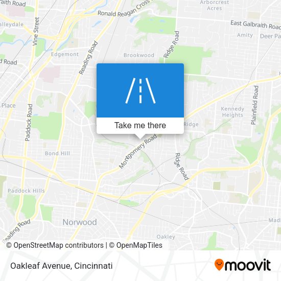 Mapa de Oakleaf Avenue