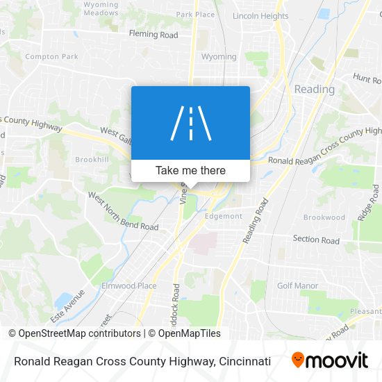 Mapa de Ronald Reagan Cross County Highway