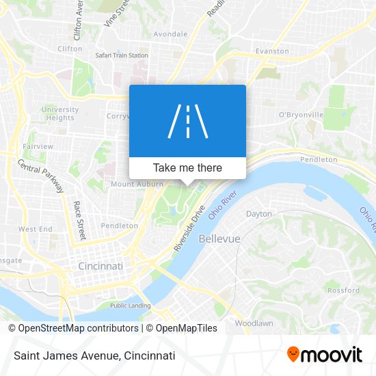 Saint James Avenue map