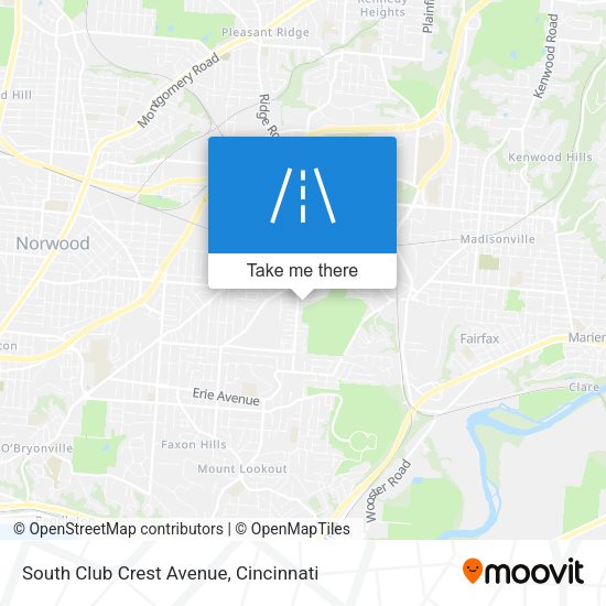 Mapa de South Club Crest Avenue
