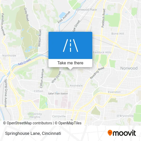 Springhouse Lane map