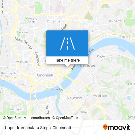 Upper Immaculata Steps map