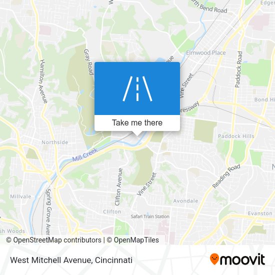 West Mitchell Avenue map