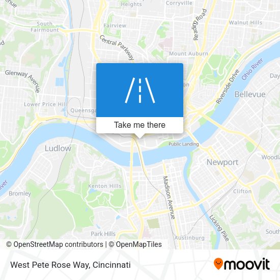 West Pete Rose Way map