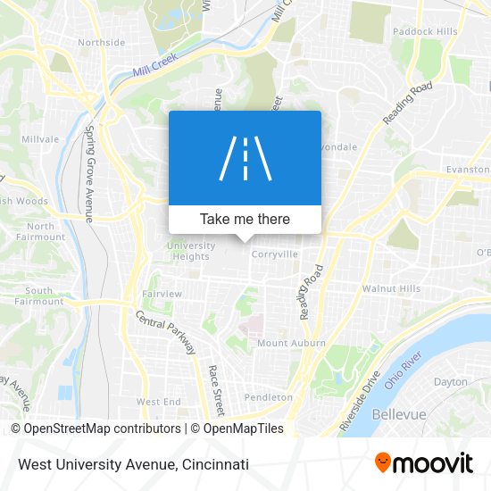 West University Avenue map