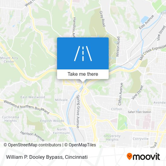 Mapa de William P. Dooley Bypass