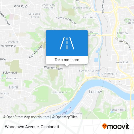 Mapa de Woodlawn Avenue