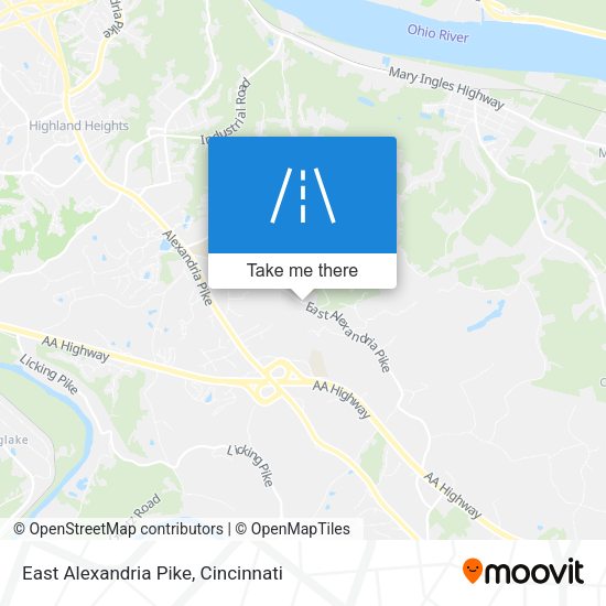 East Alexandria Pike map