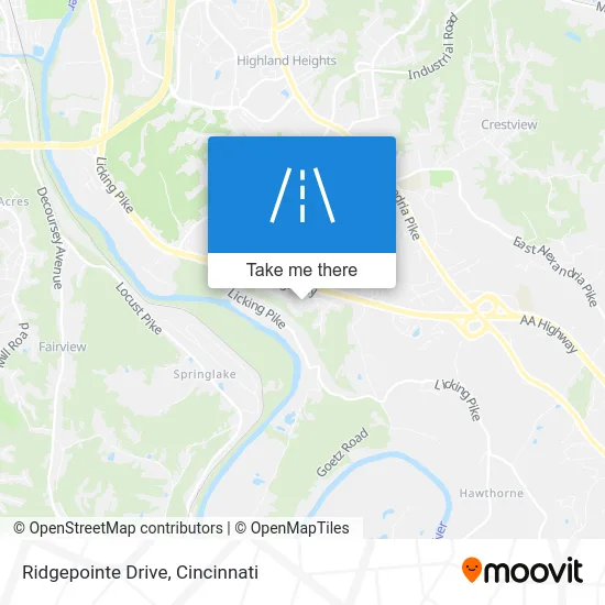Ridgepointe Drive map