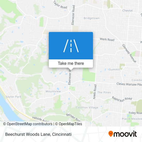 Beechurst Woods Lane map