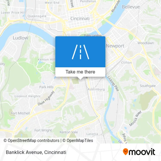 Banklick Avenue map